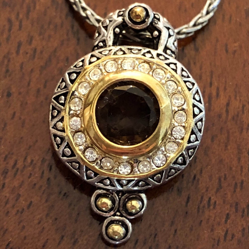 Silver & Gold Pendant Necklace